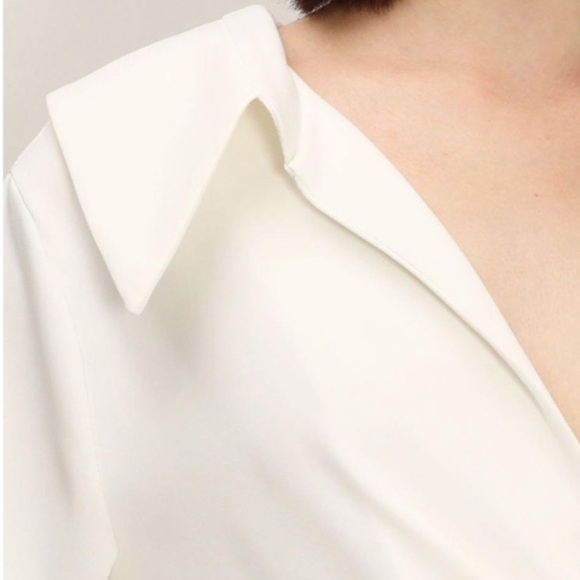 REFINED J Faux Wrap White Midi Dress - Picture 13 of 13